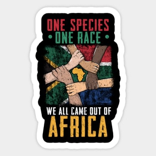 One Species One Race We All Came From Africa Sticker